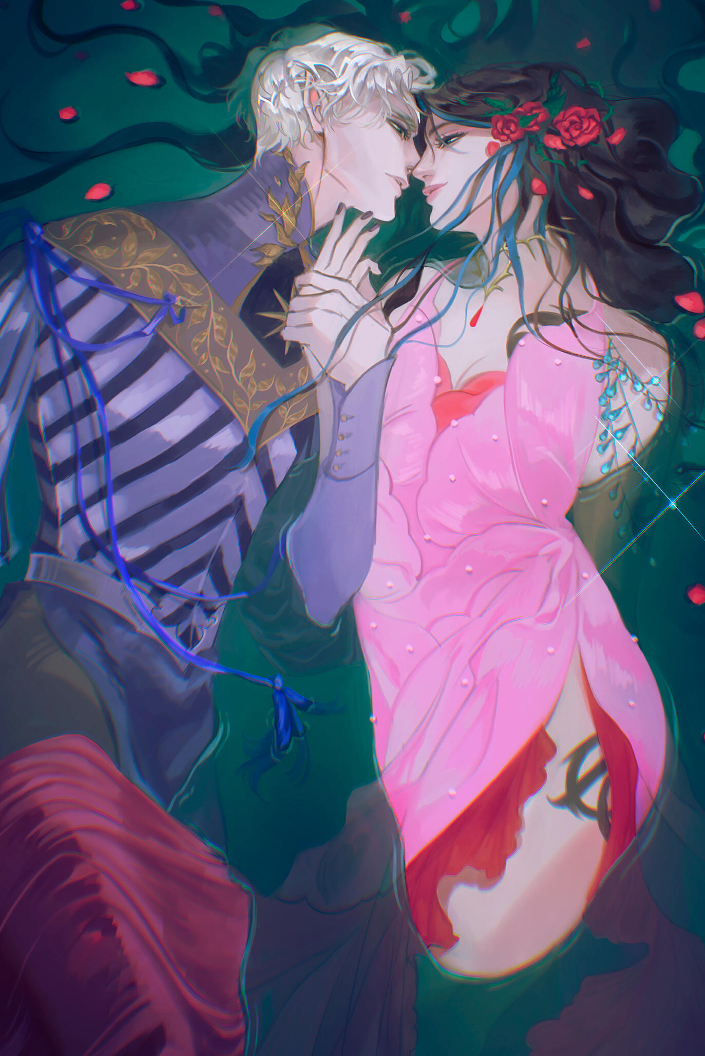 Ash x Dru fanart from "The Wicked Powers" by Cassandra Clare